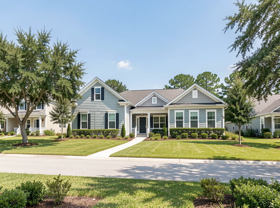Neighborhood streets and open skies in Mascotte, Florida