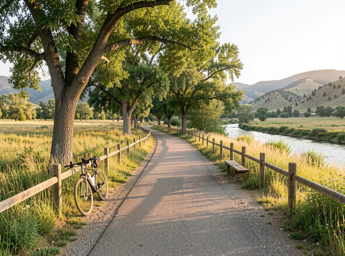 Scenic trail and open space near Arvada with foothills views