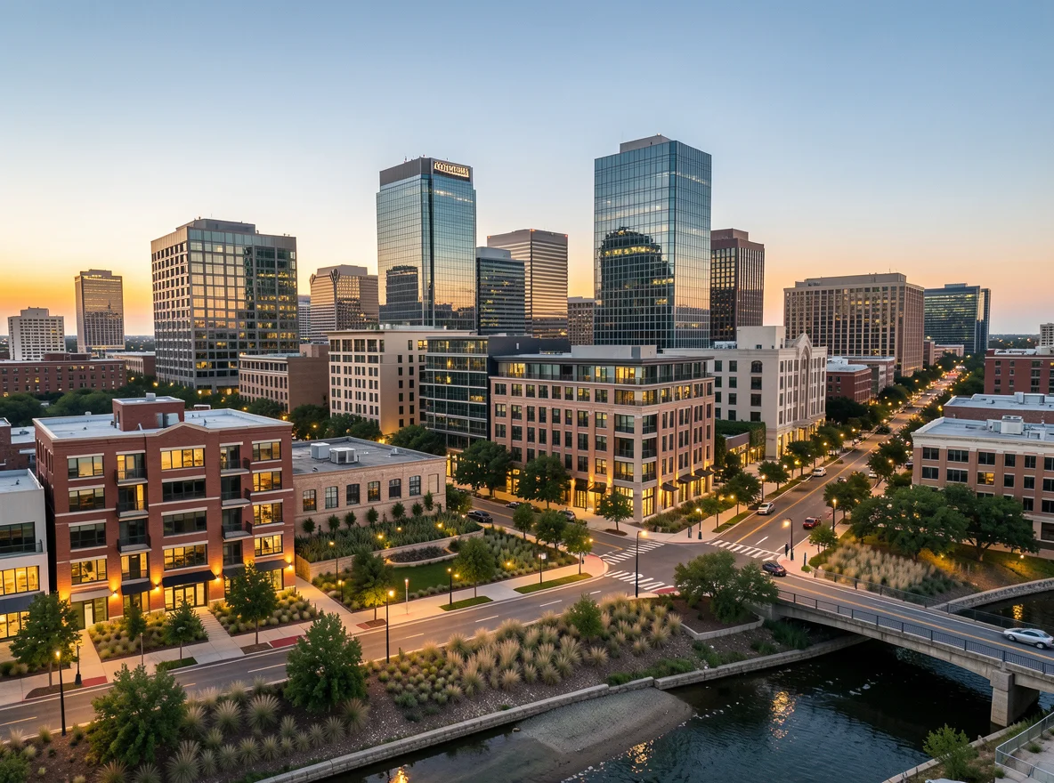 Austin skyline and mixed-use district