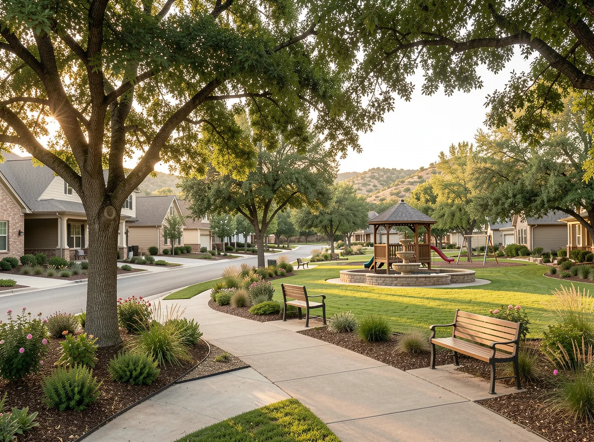 Bee Cave streetscape and Hill Country setting