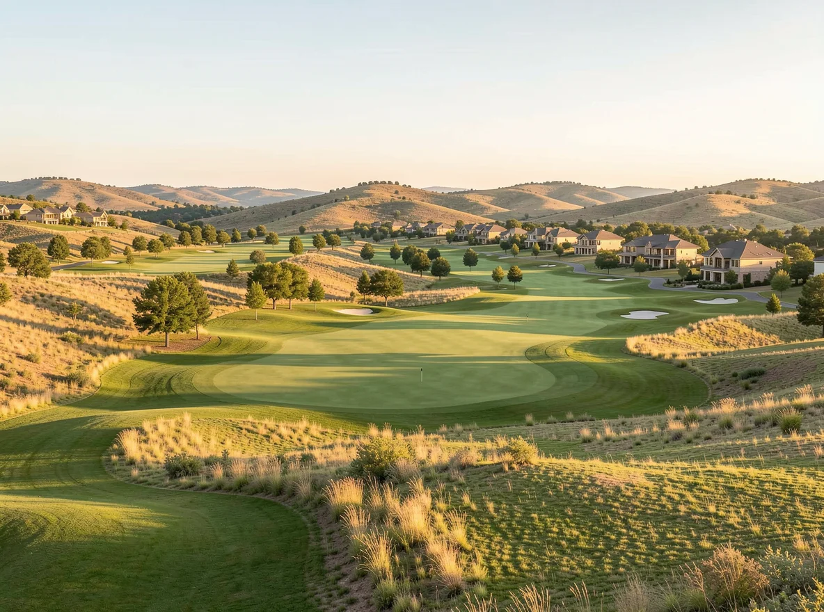 Lakeway golf community landscape with rolling hills