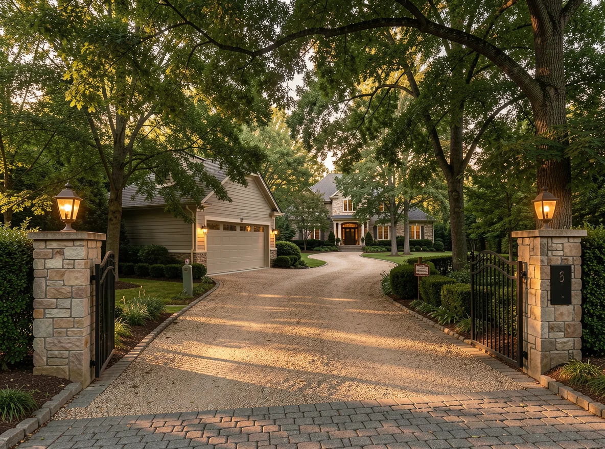 Northwest Arkansas driveway and side-entry garage home