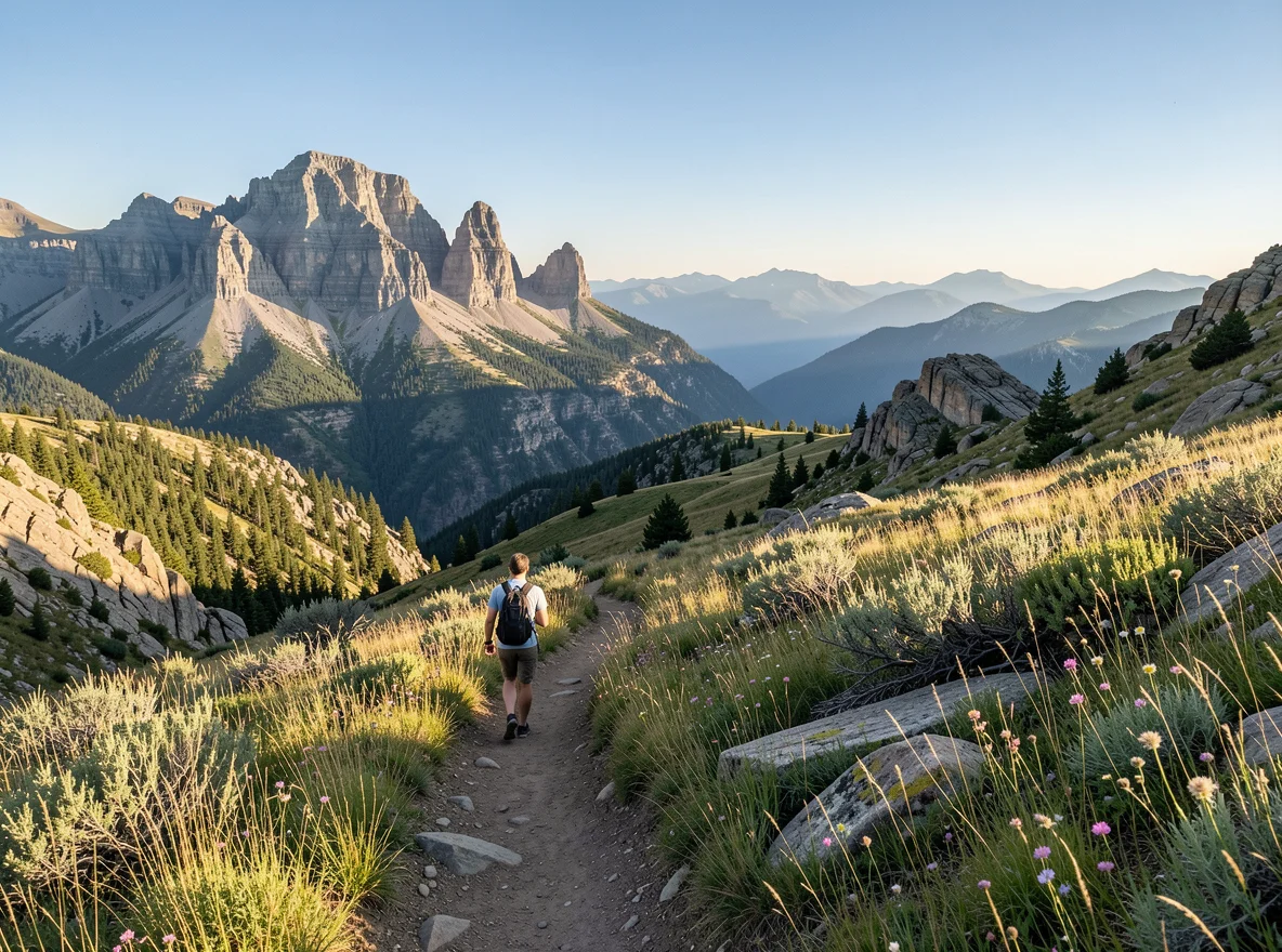 Scenic Boulder trail and foothills recreation setting