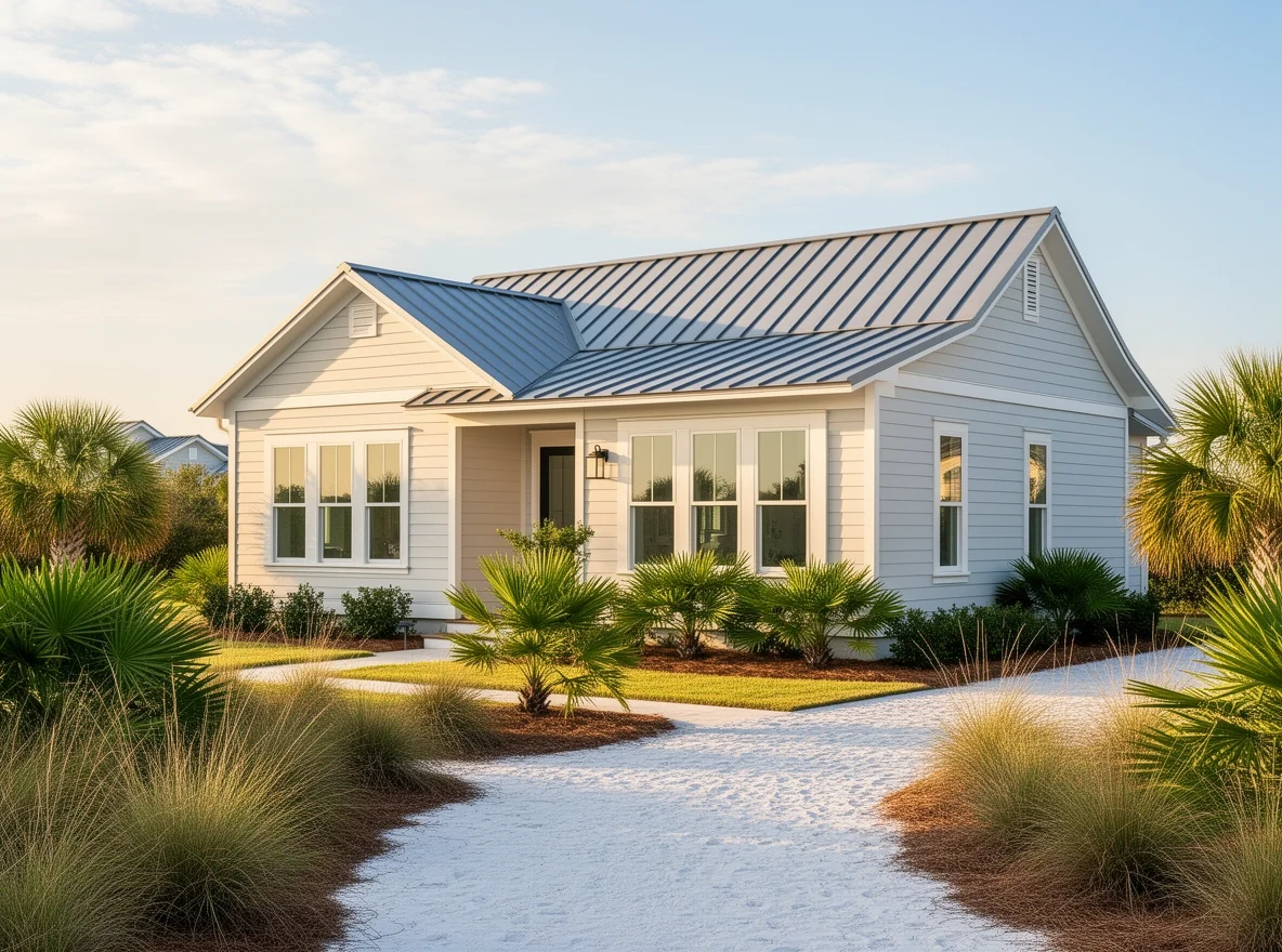 Coastal cottage-style home exterior in Santa Rosa Beach, Florida
