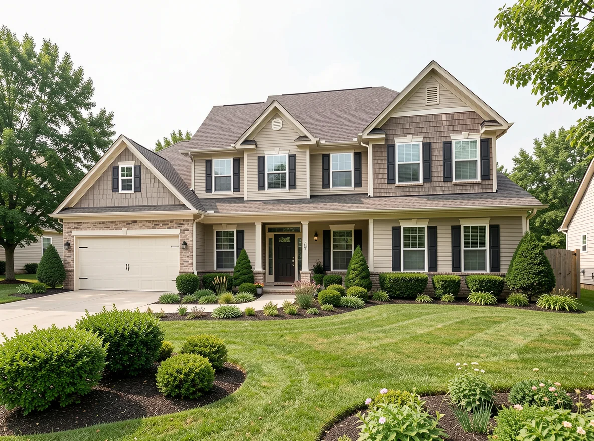 Suburban home exterior in the Springfield metro area