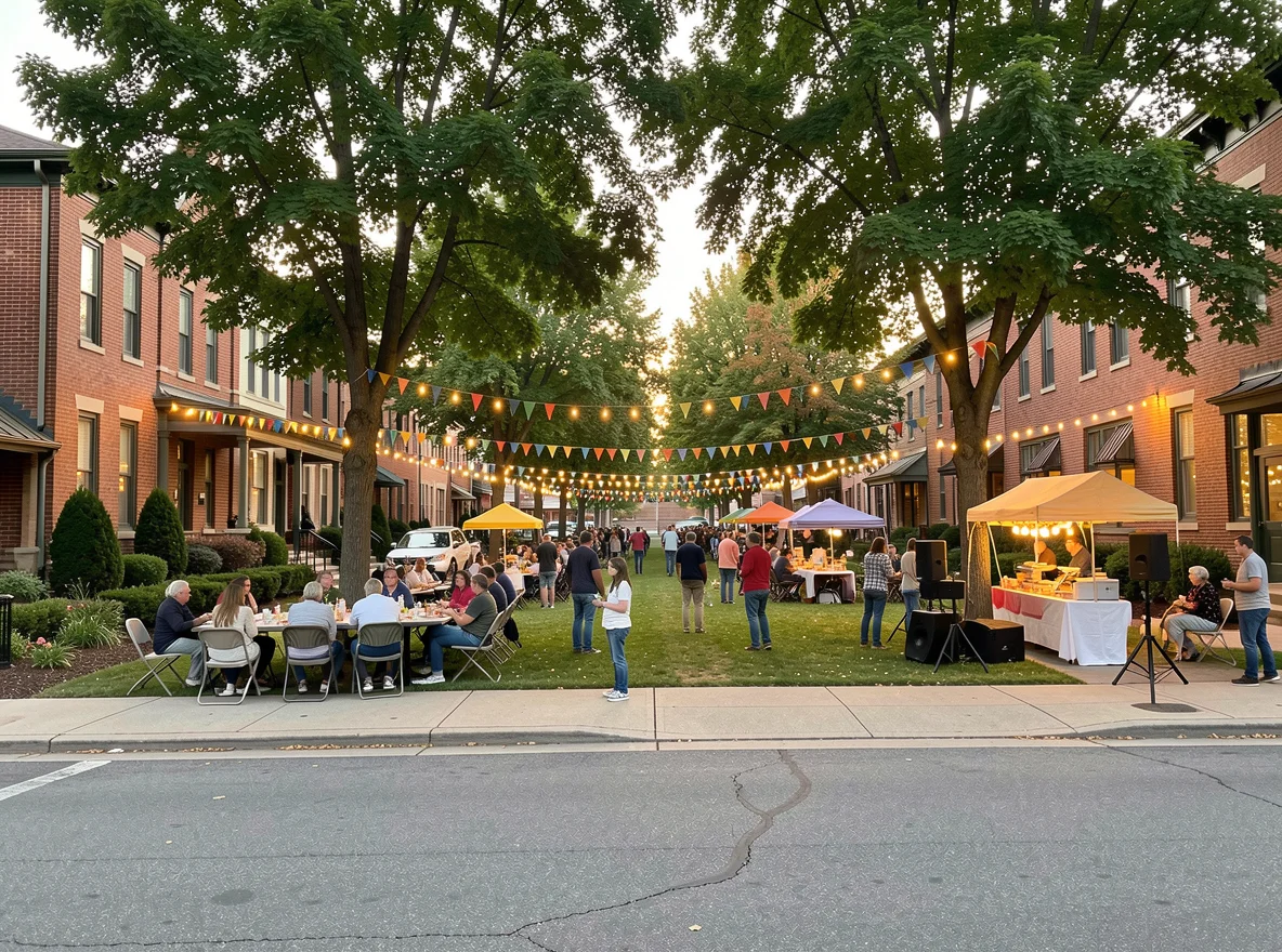 Community scene in Springfield
