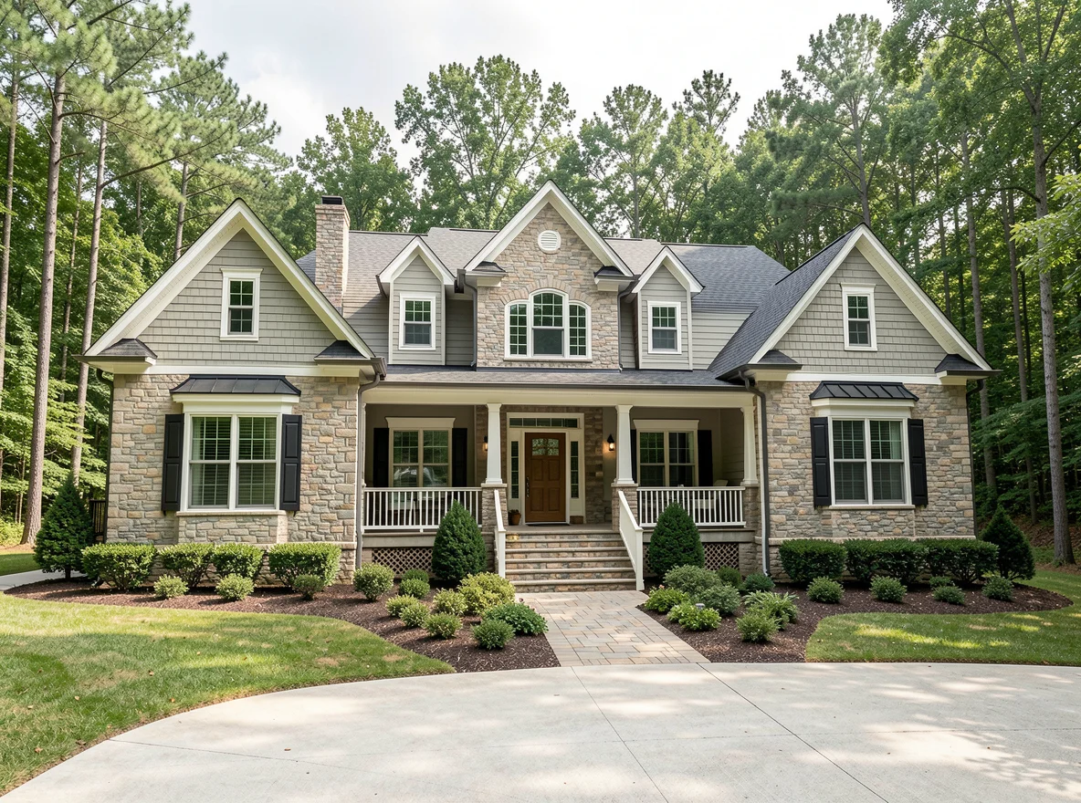 Mountain home exterior in Clayton