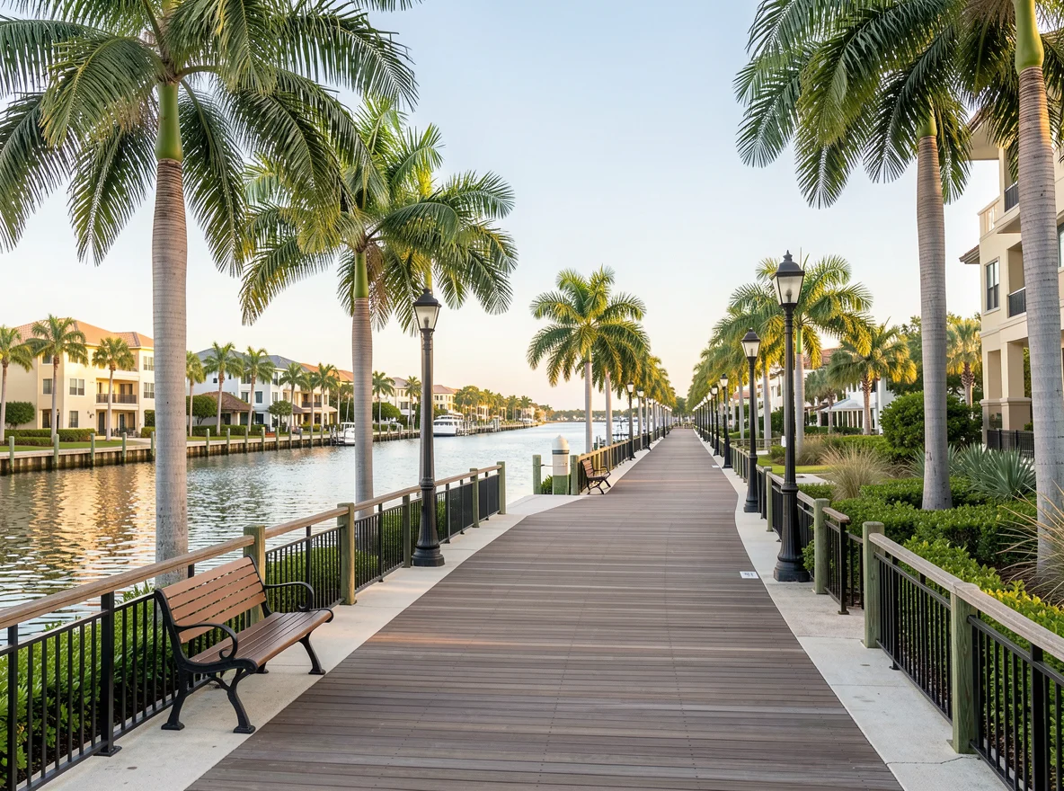 Waterfront scenery in Boca Raton