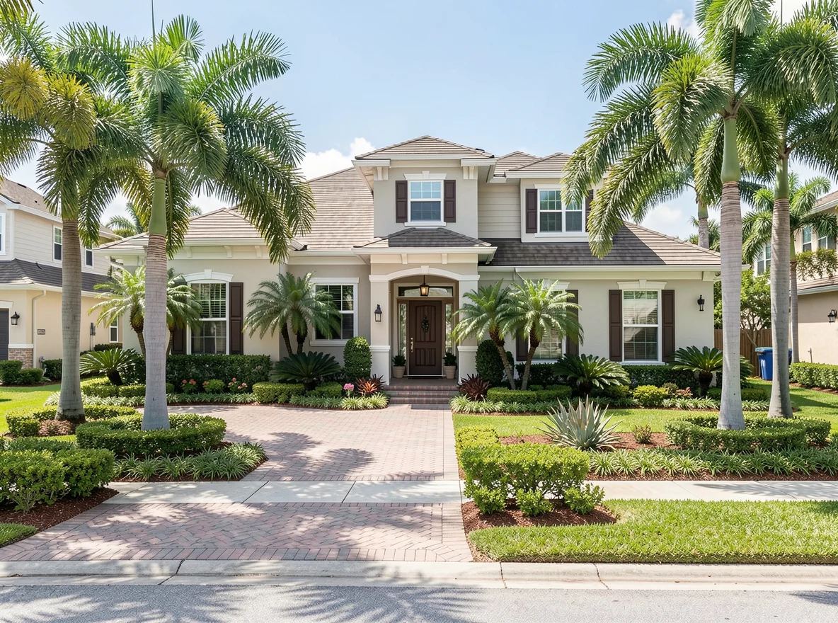 Upscale home exterior in West Boca
