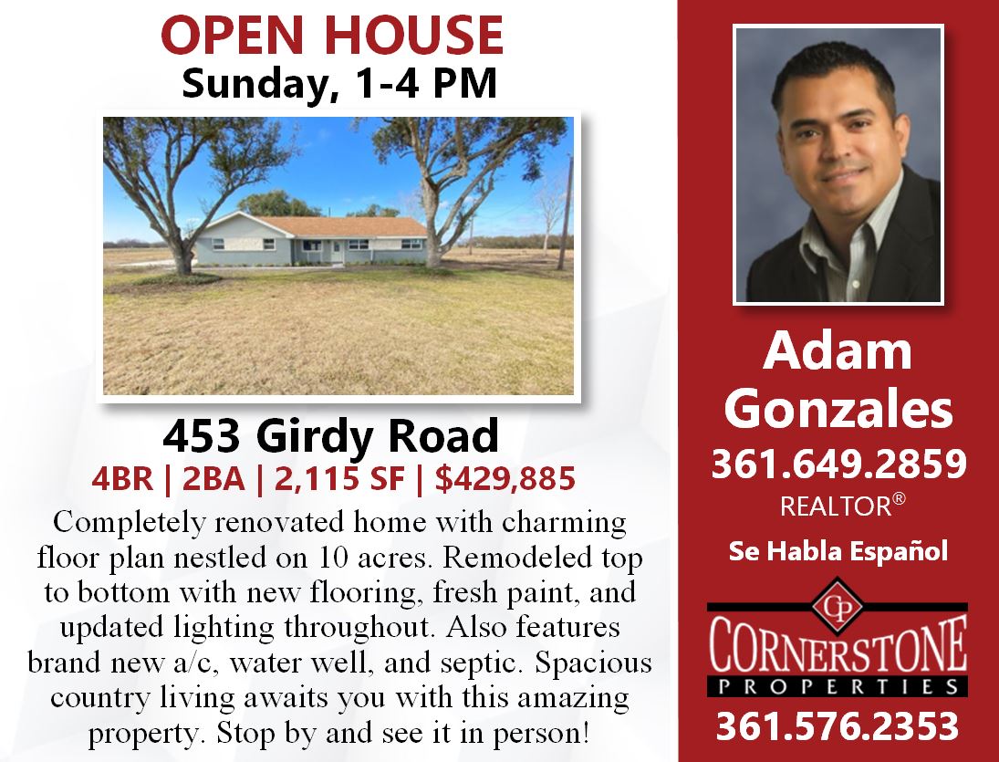Open House Sunday, February 20, 2022