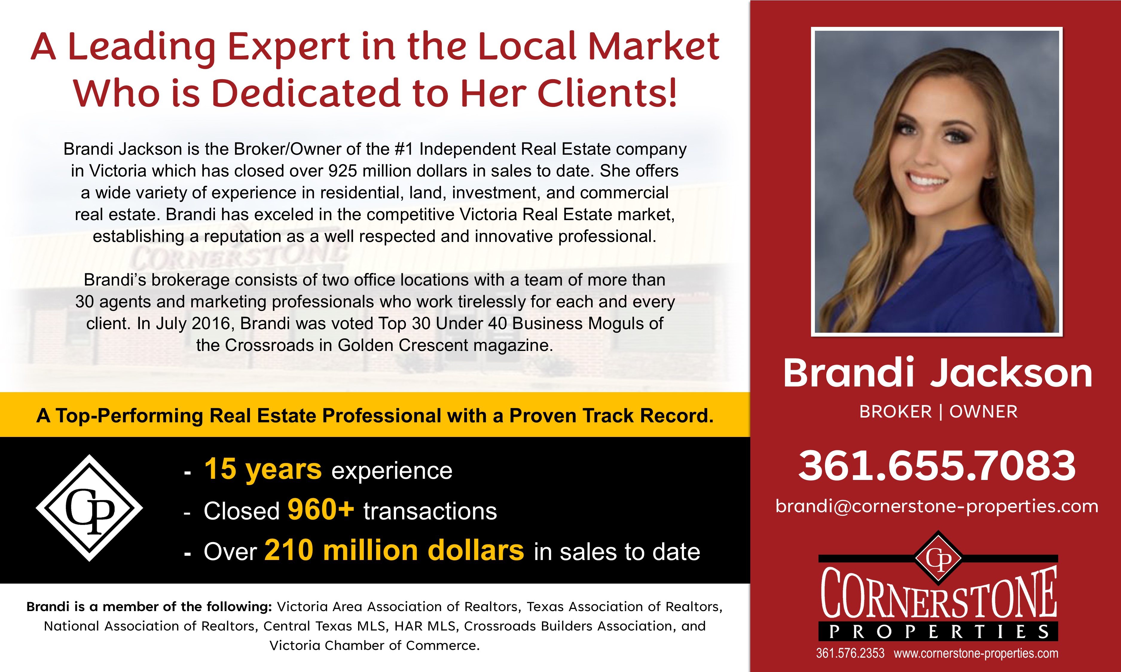 A Top Performing Real Estate Professional with a Proven Track Record