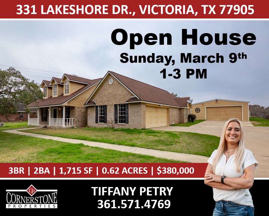 Open House Sunday 1-3 PM