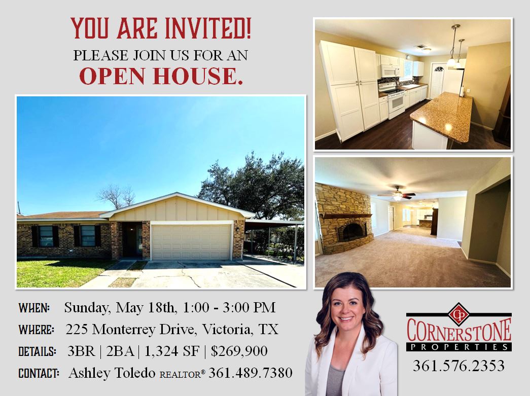 Open House at 225 Monterrey in Victoria, TX