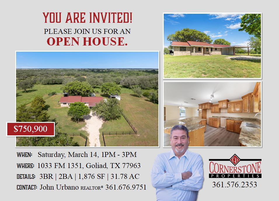Open house in Goliad this Saturday