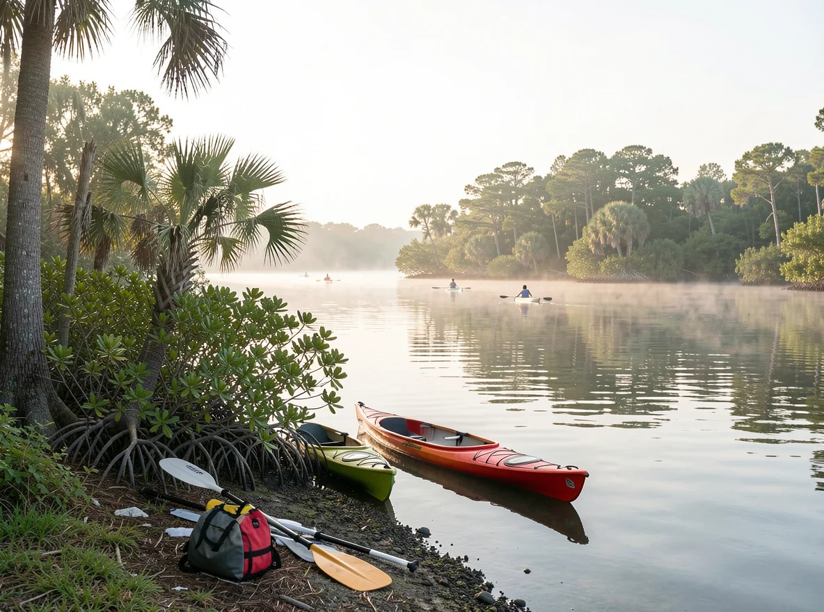 Kayaking near Tarpon Springs coastal waters