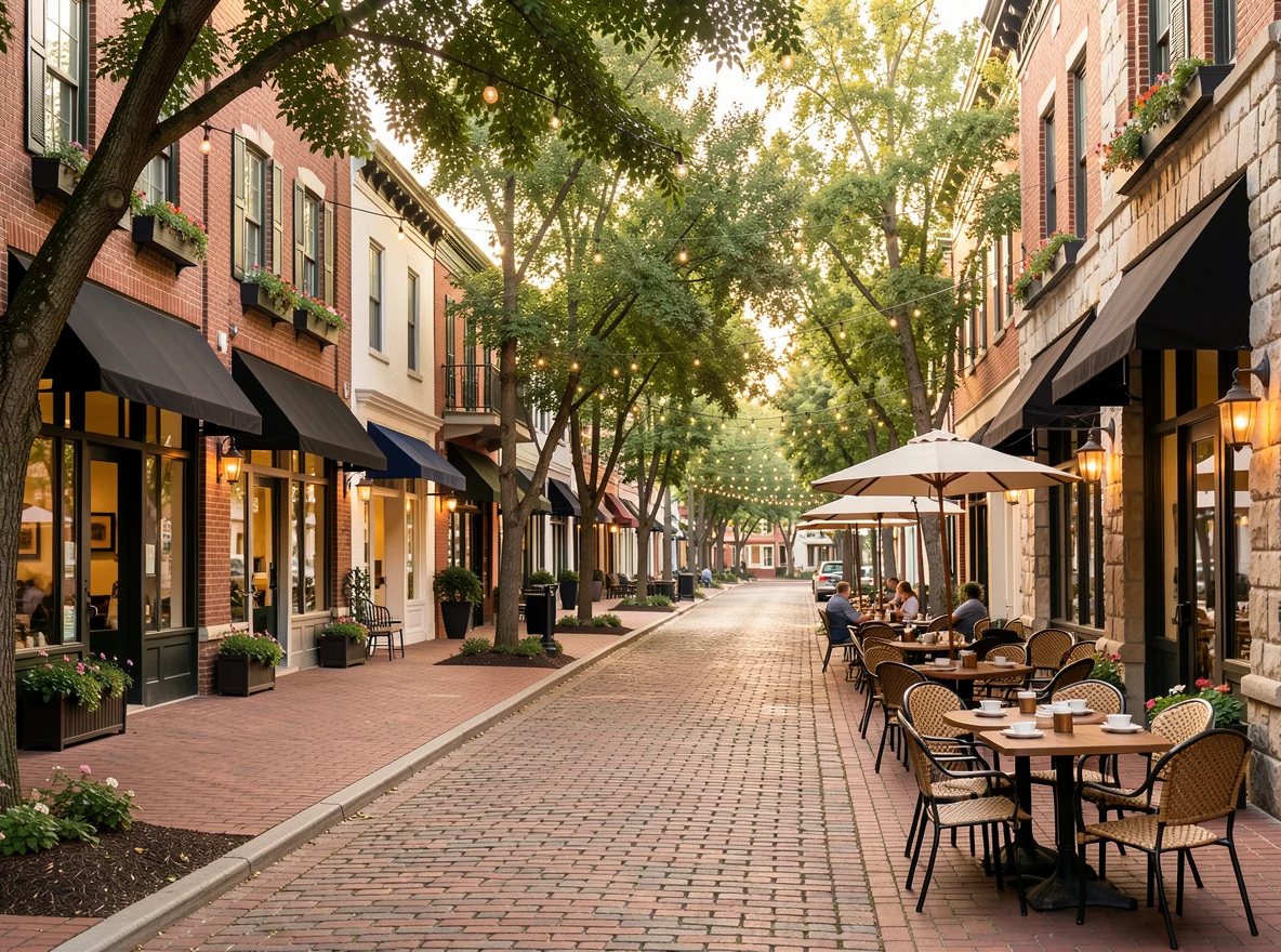 Village-style streetscape in Smyrna and Vinings