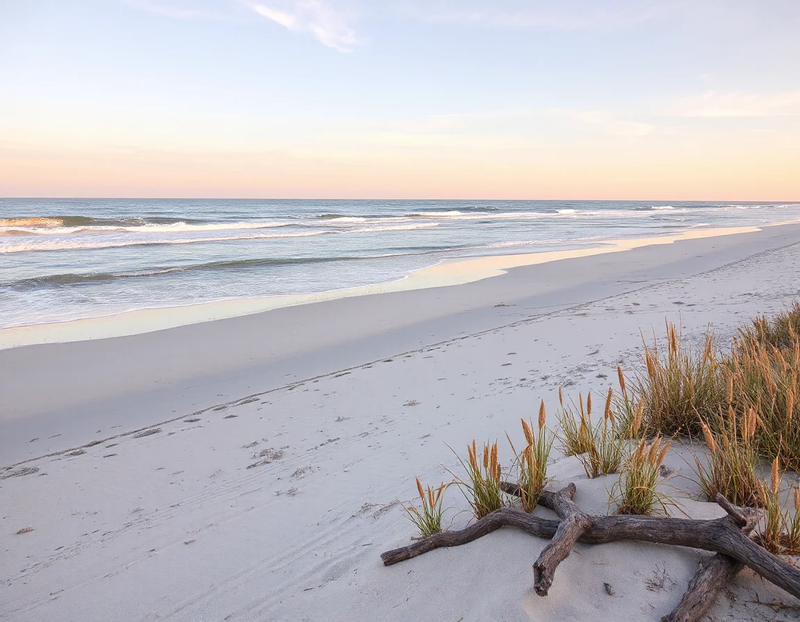 Atlantic shoreline on Isle of Palms