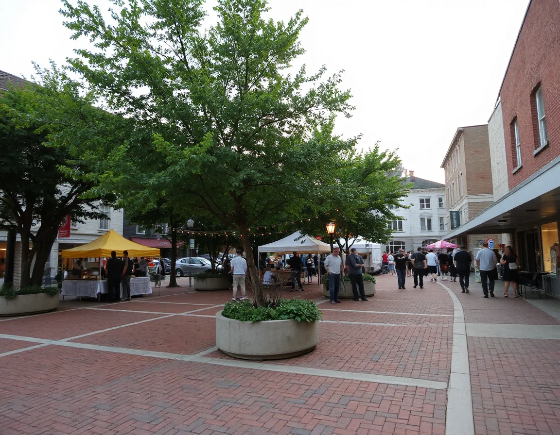 Outdoor gathering space in I'On, Mount Pleasant