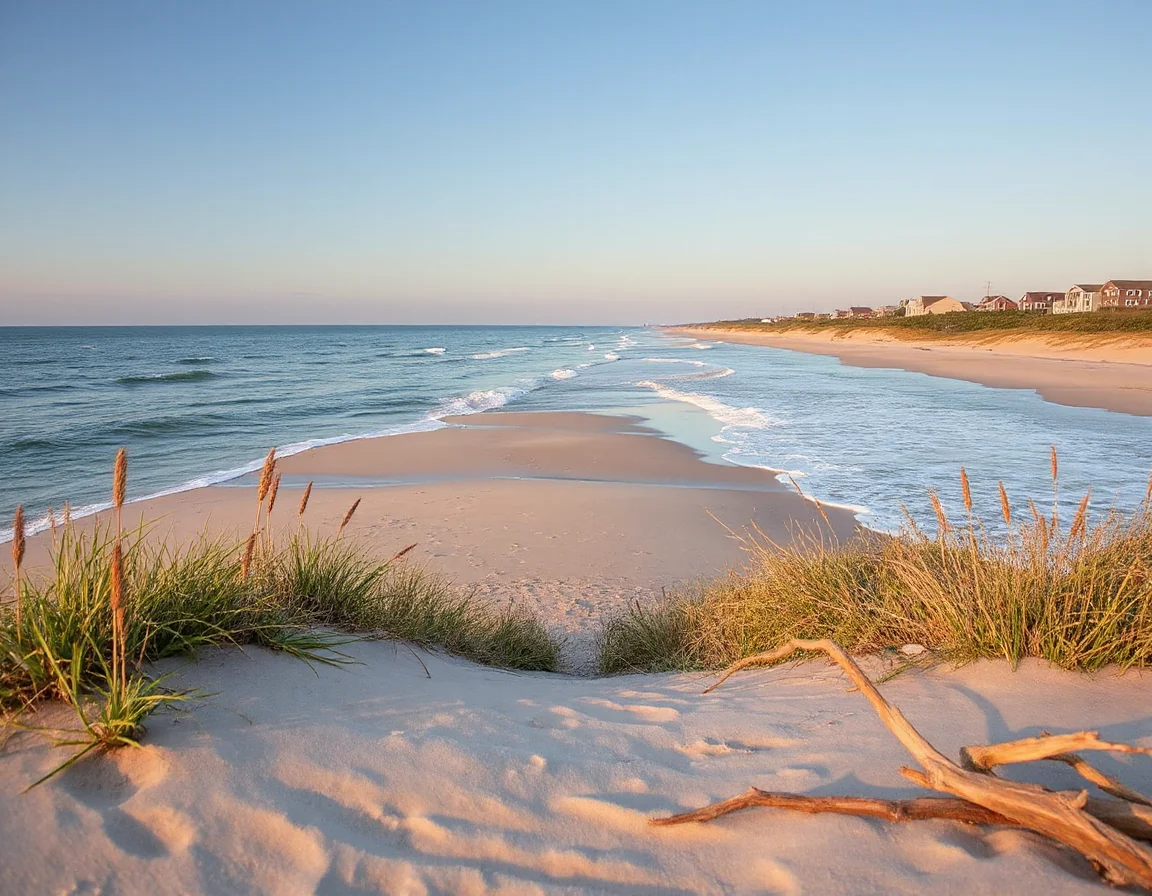 Atlantic shoreline and sea oats on Sullivan's Island