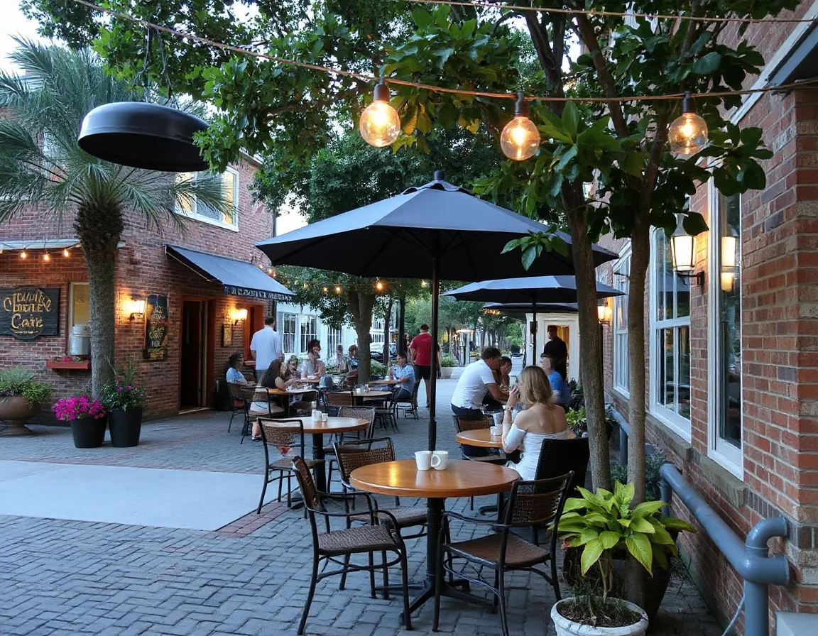 Outdoor dining atmosphere on Isle of Palms