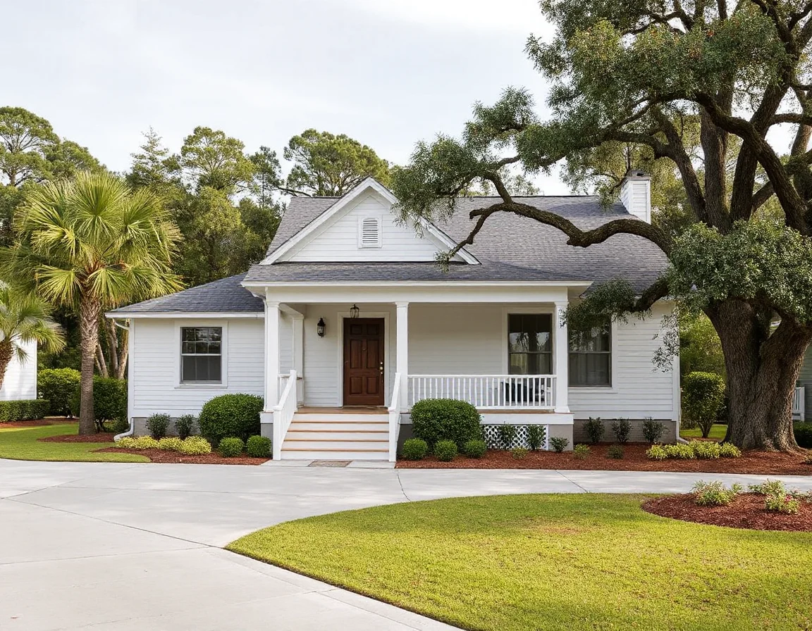 Lowcountry coastal home exterior on Kiawah Island