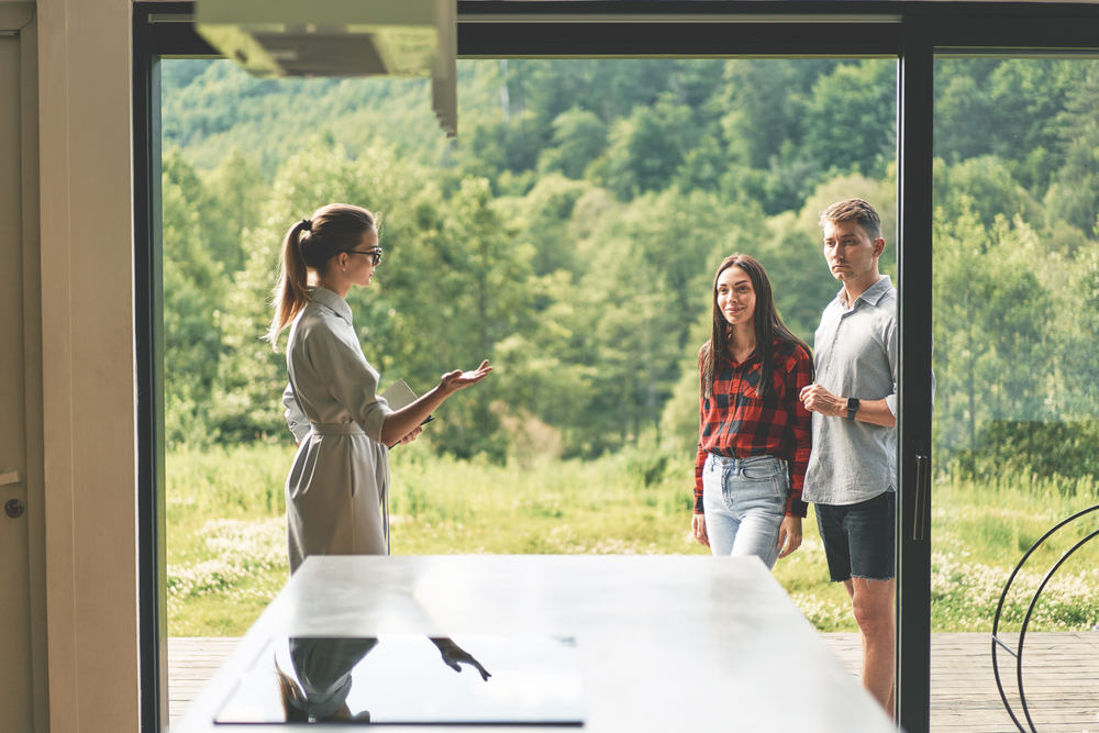 A Realtor Showing the House to the Couple