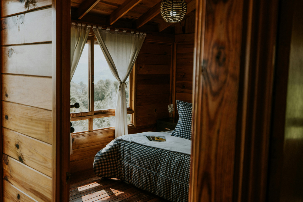 rocky mountain cabin view
