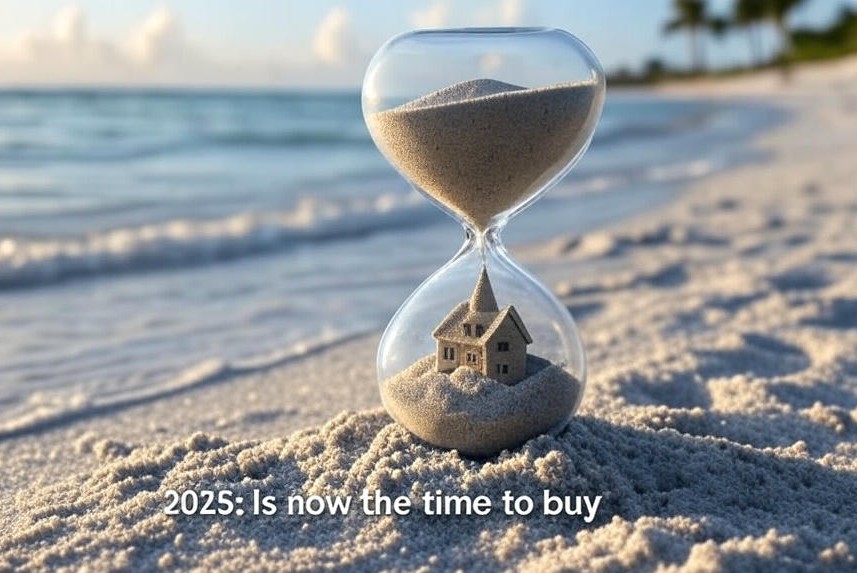 Hourglass with a home in the bottom