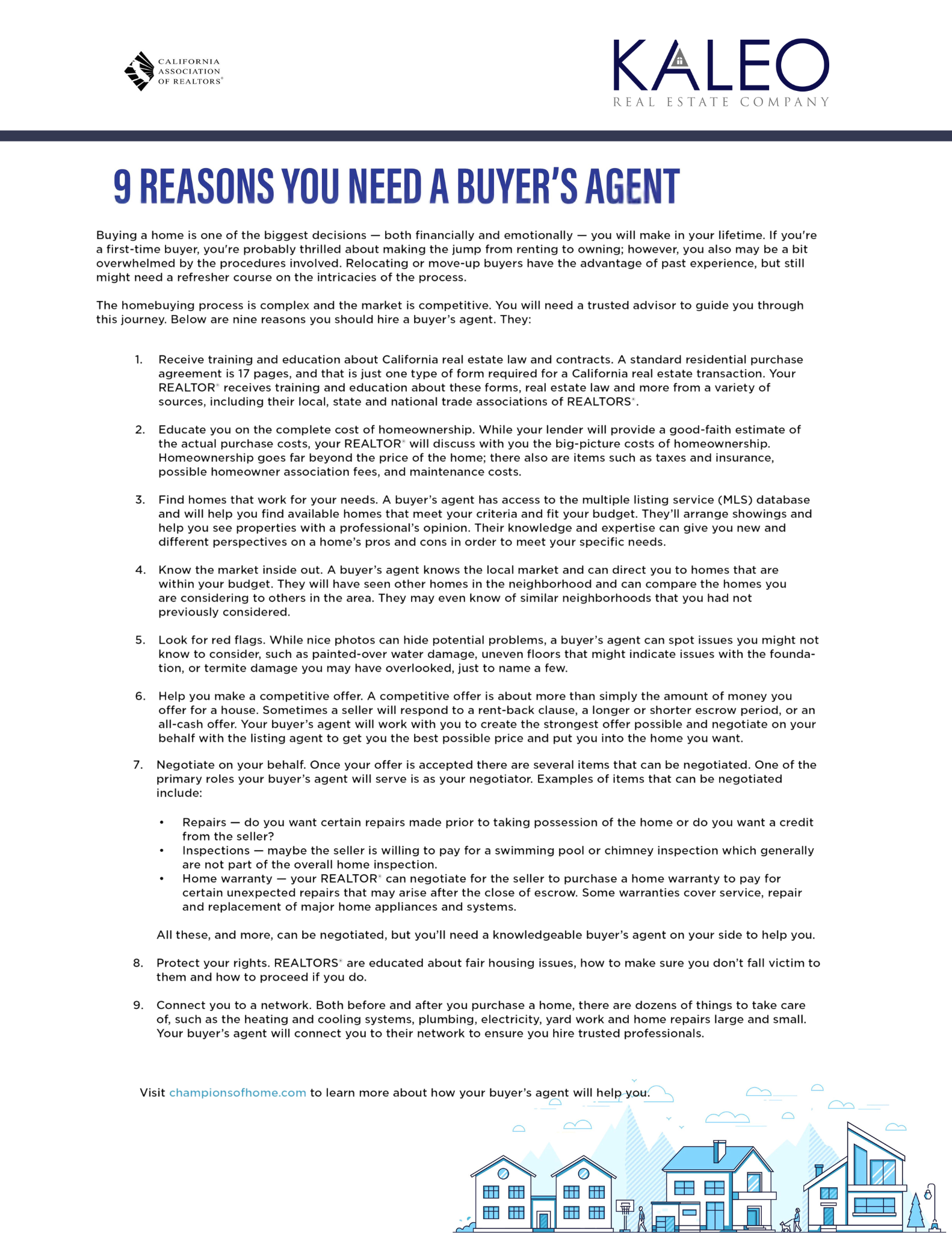 9 Reasons Why You Need A Buyer's Agent