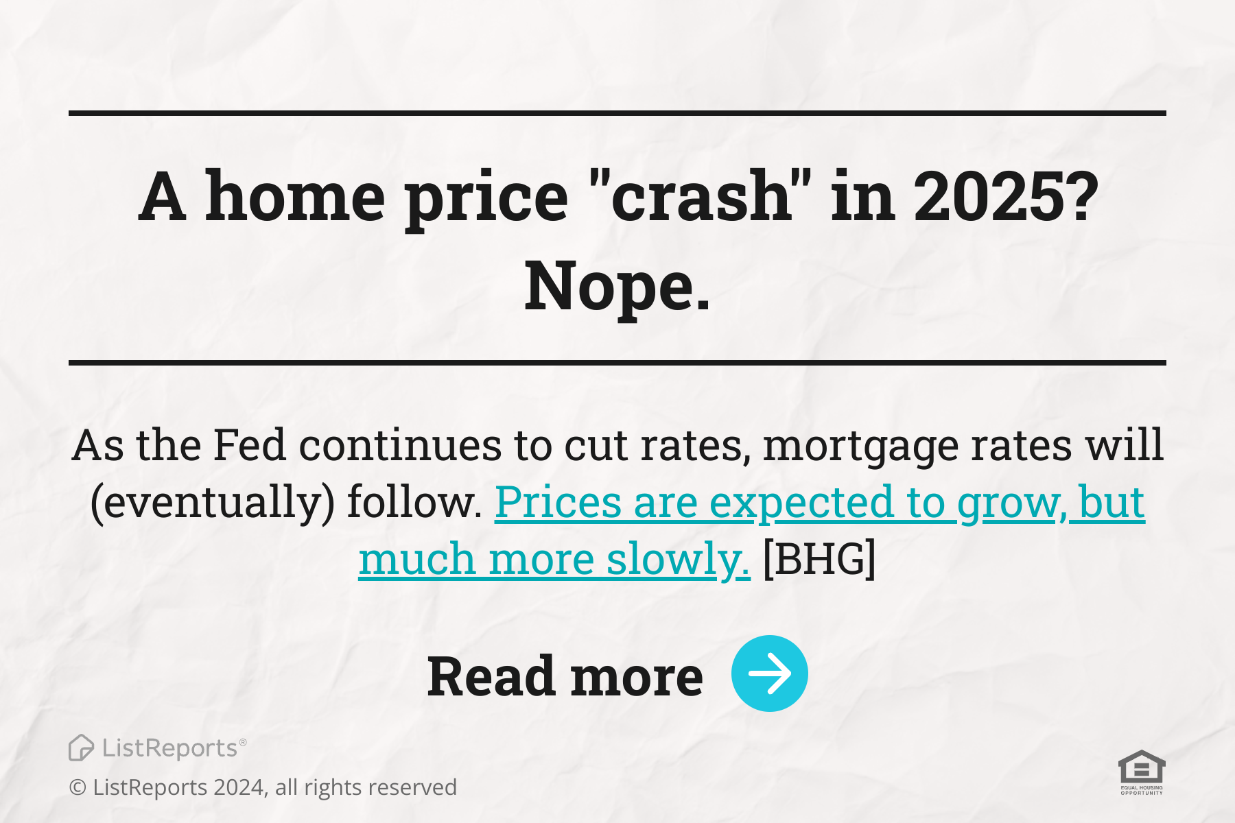 Housing market crash ahead? Not likely.