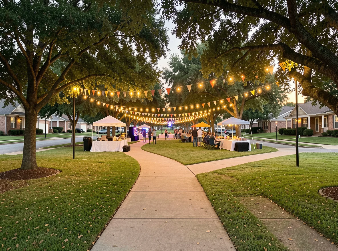 Community green space in Arlington Texas