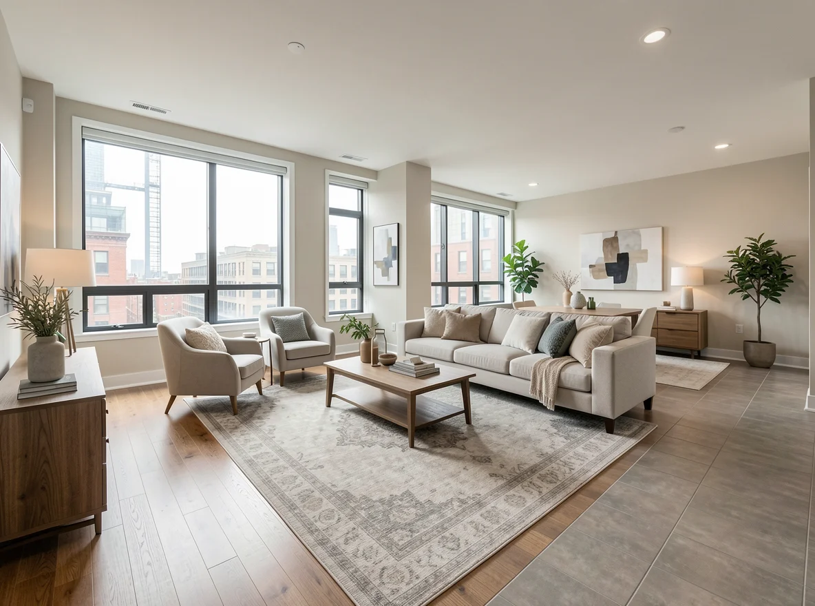 Open loft-style interior in the West Loop