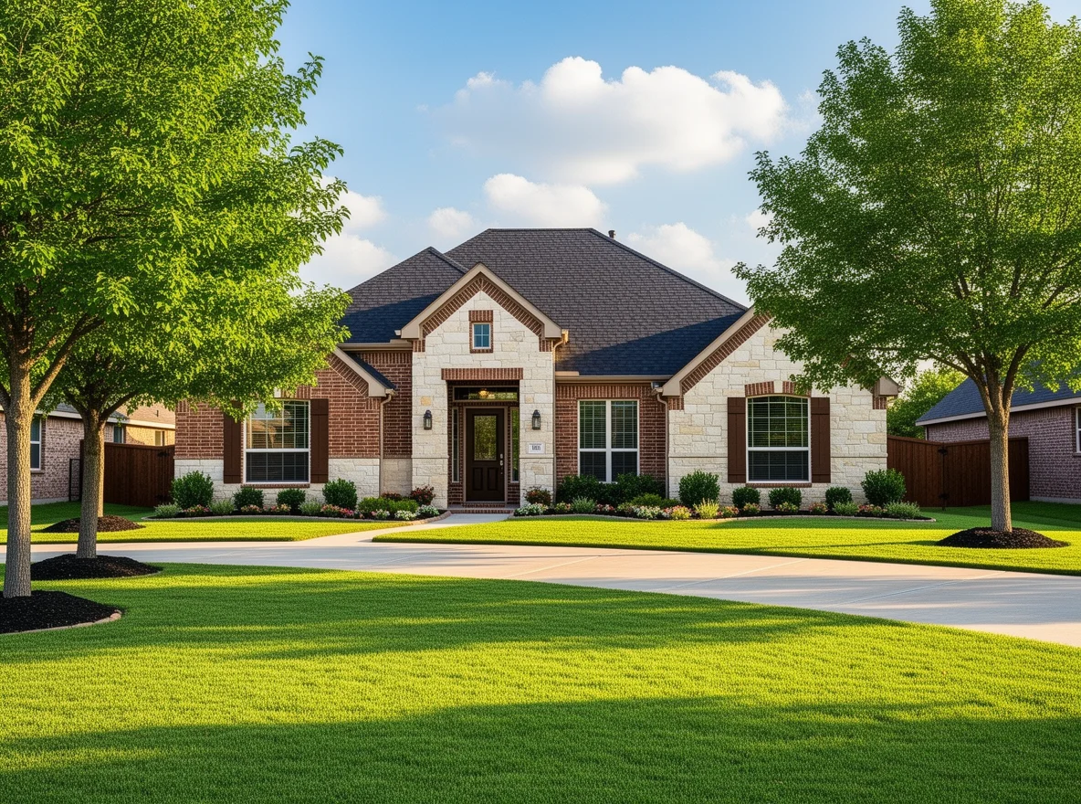 Modern suburban home exterior in Frisco, Texas