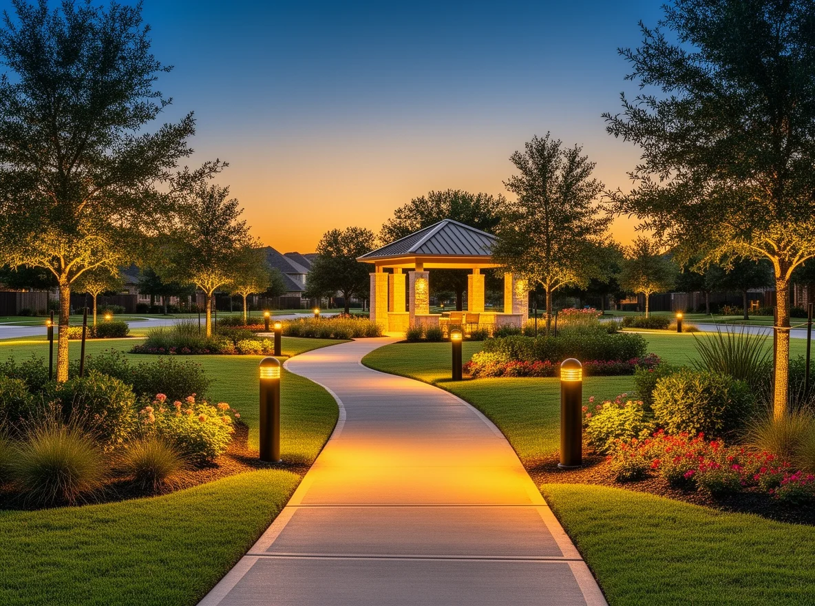 Community park gathering atmosphere in Plano