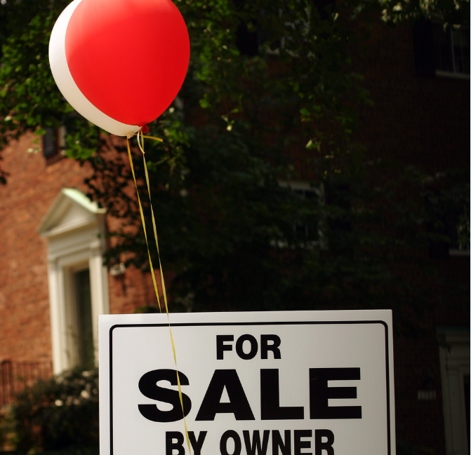 Living Raleigh Durham featured image of for sale by owner sign with balloons