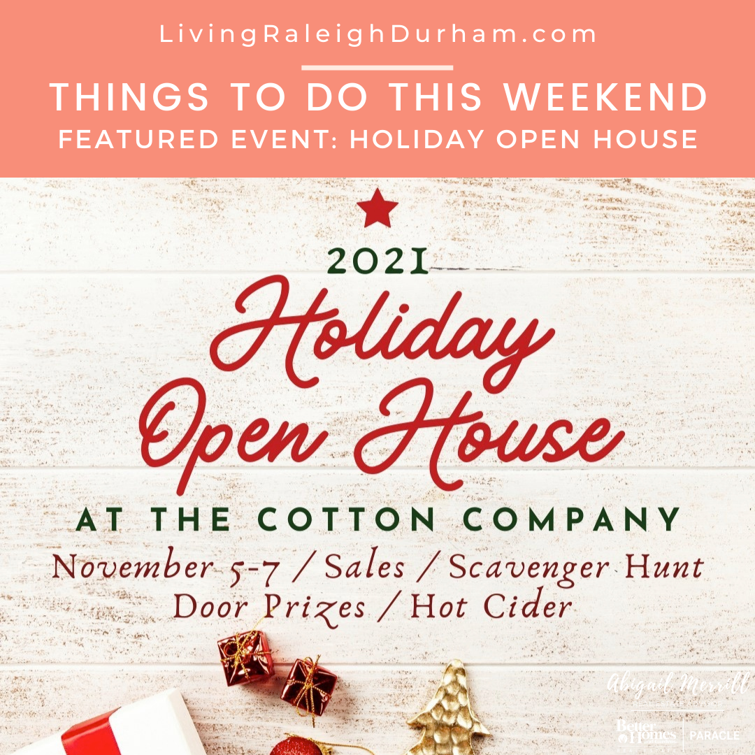 Holiday Open House at The Cotton Company: Living Raleigh Durham November 5-7 Featured Event