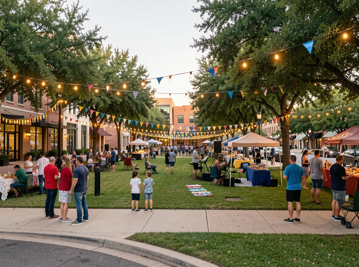 Community scene in Fort Worth