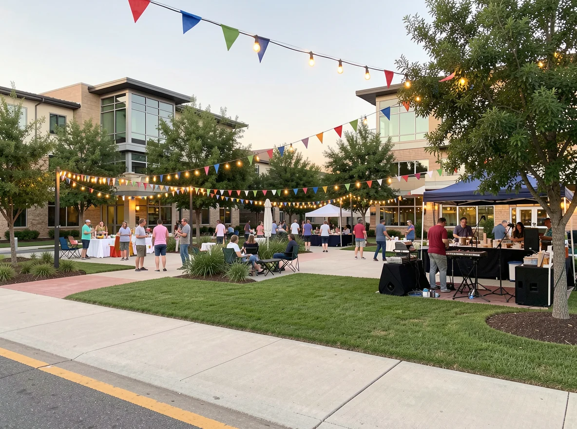 Community gathering space in Plano