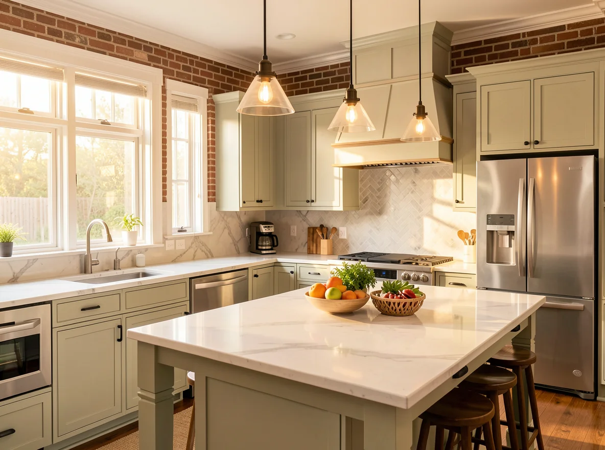 Updated kitchen in a Fort Worth brick home