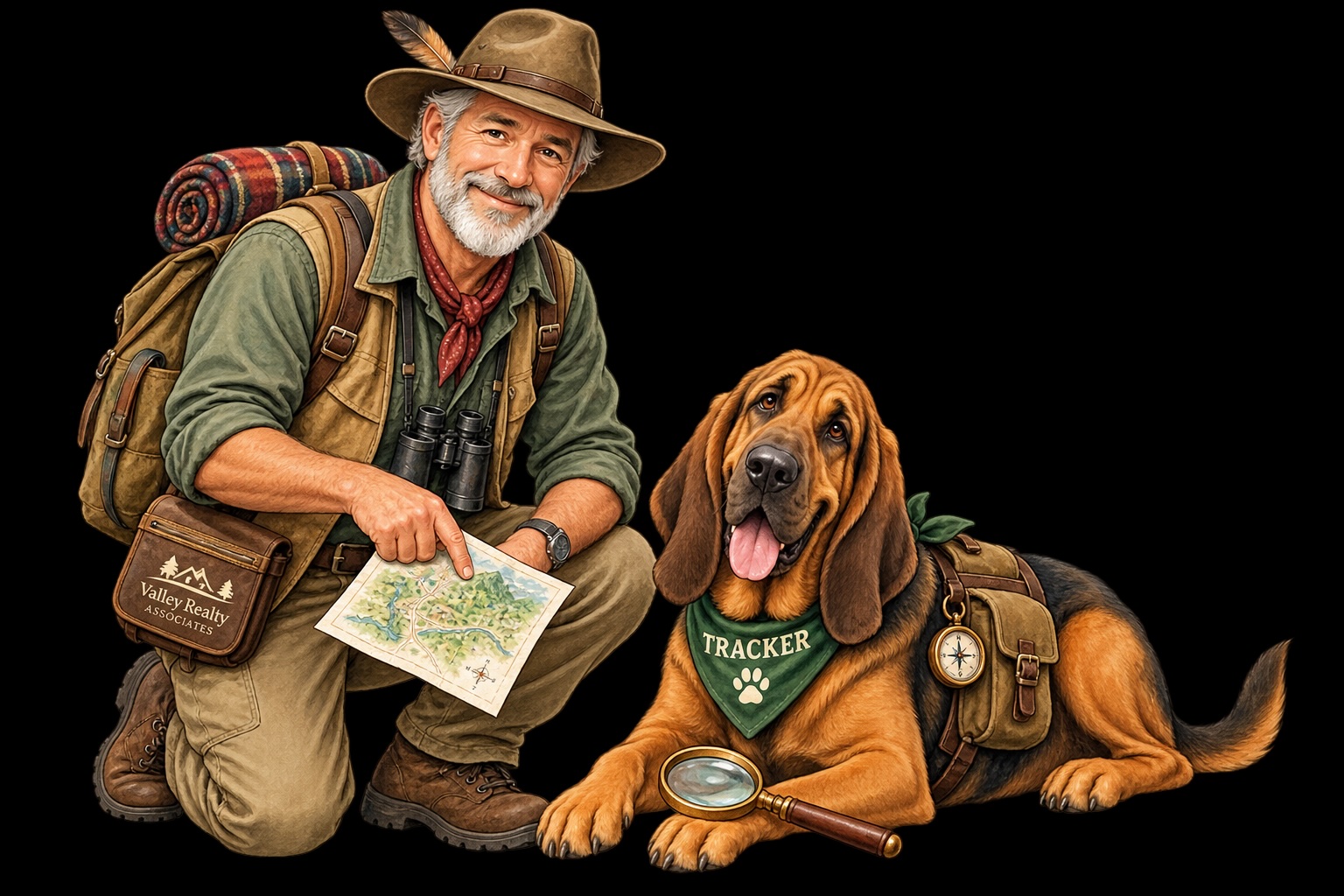 Bob and Tracker, Valley Realty Associates community guides