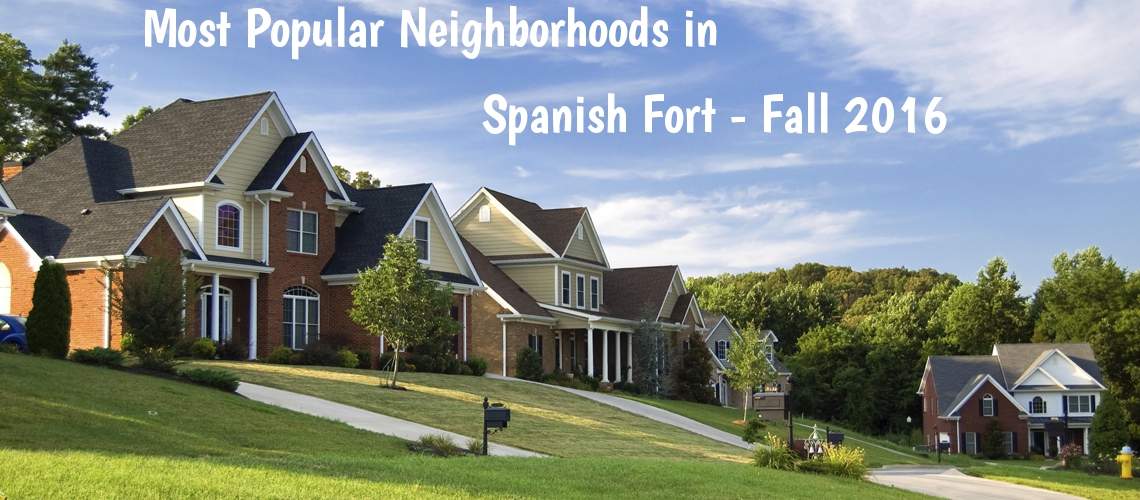 Most popular neighborhoods in Spanish Fort Fall 2016