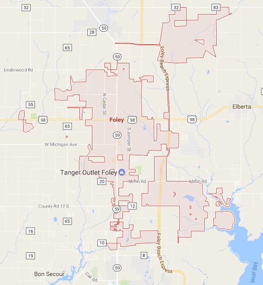 27 Map Of Foley Alabama - Online Map Around The World