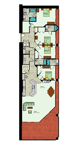 Phoenix West II - 4 bedroom floor plan