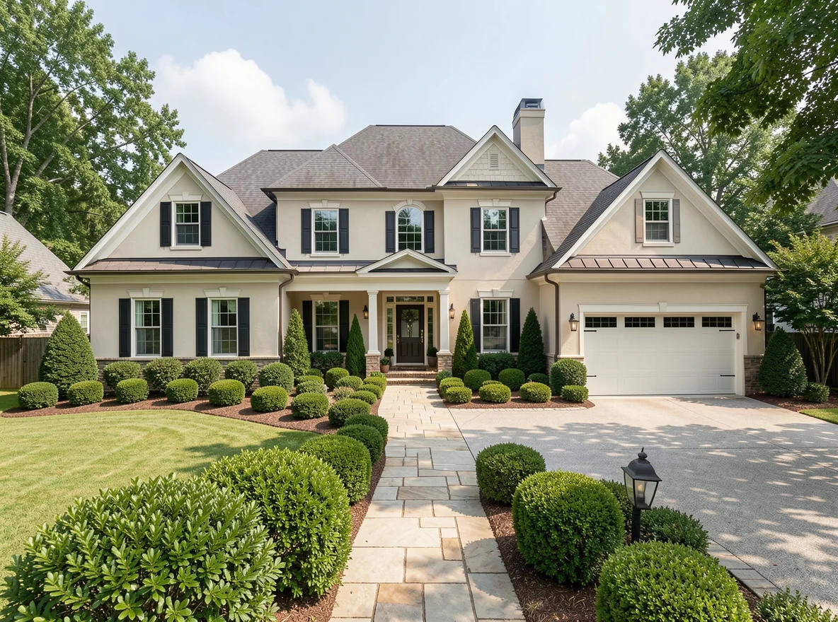 Luxury suburban home exterior