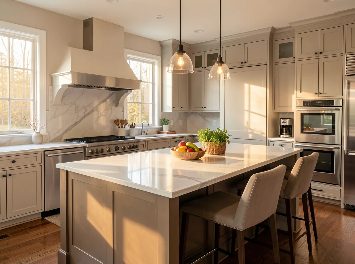 Upscale kitchen in a North Atlanta luxury home