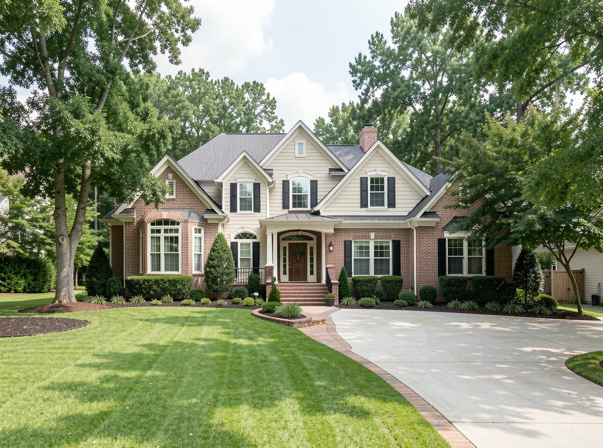 Luxury home exterior in North Atlanta