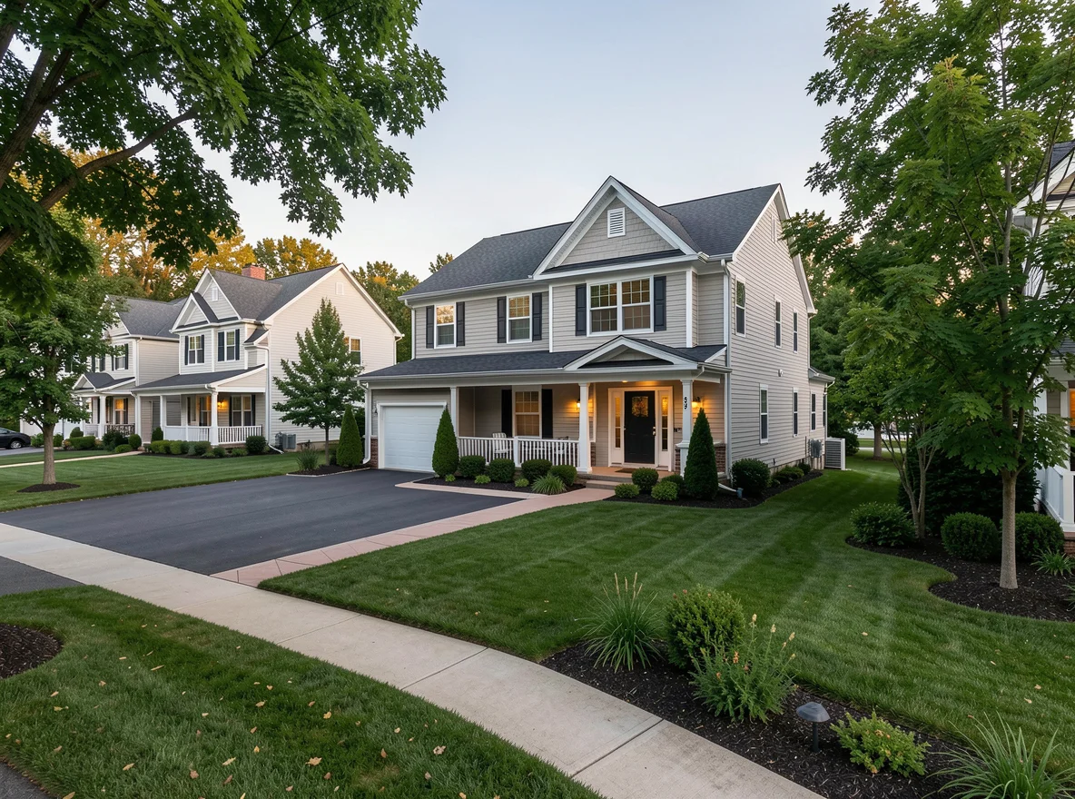 Residential neighborhood in Hartford County Connecticut