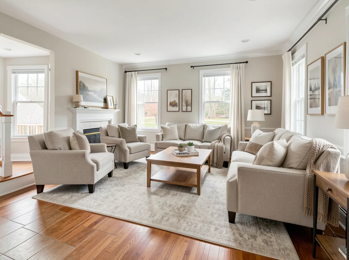 Bright interior of a Central Connecticut home