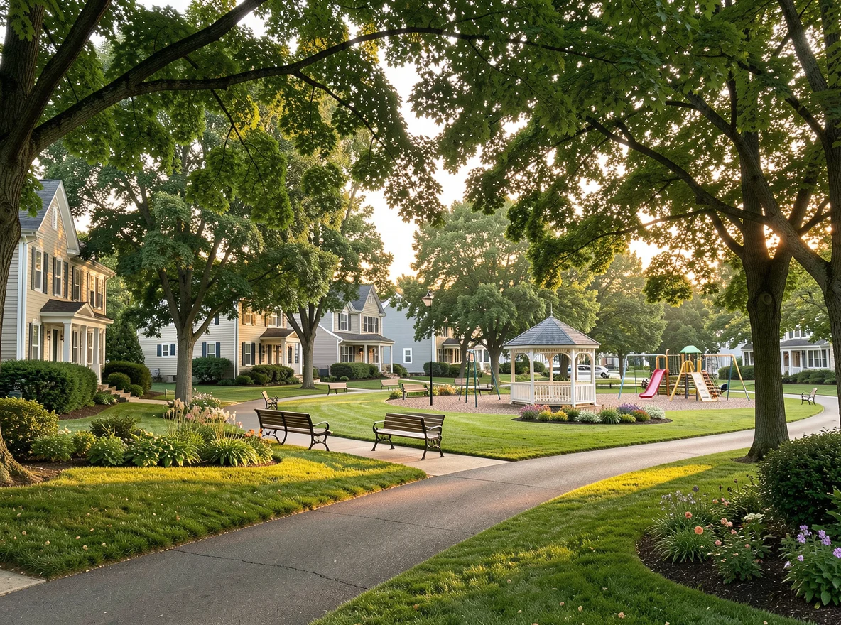 Residential neighborhood in New Haven County