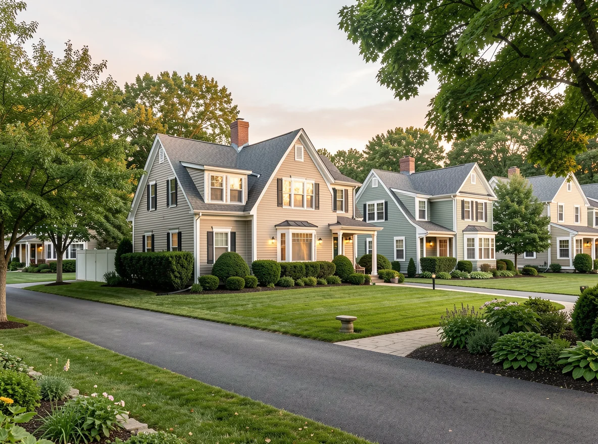 Residential neighborhood in Middlesex County Connecticut